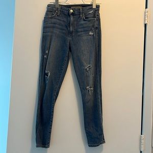 JOES high rise crop skinny jean with front ripped details